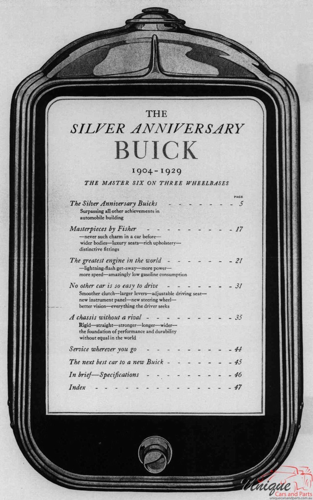 1929 Buick Silver Anniversary Brochure Page 19